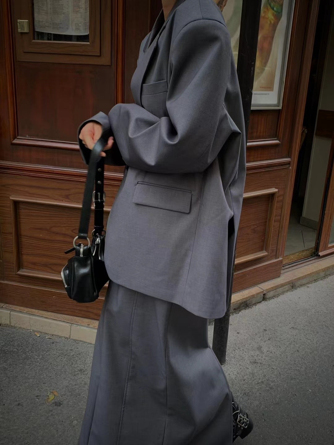 Sold out 立秋PO No.23 歐美街拍大熱 Boxy fit oversized blazer