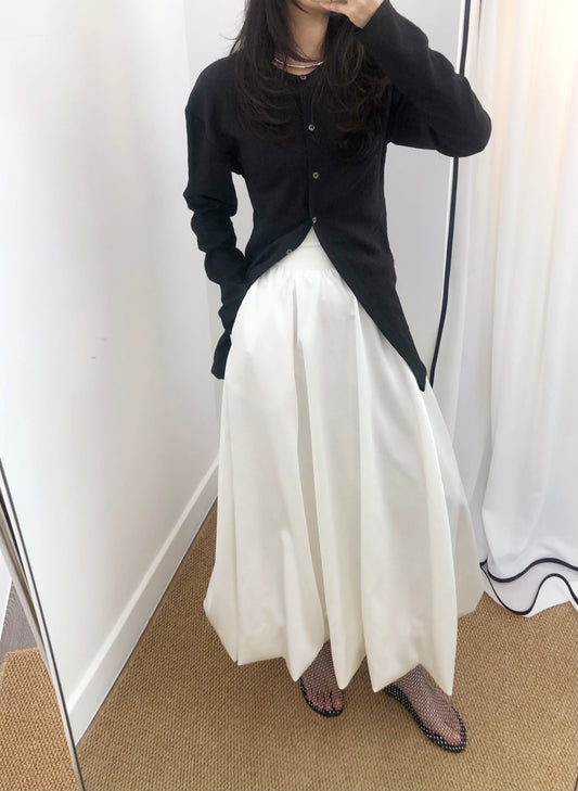 4PO ｜0425067 薄款摺紋修腰長blouse