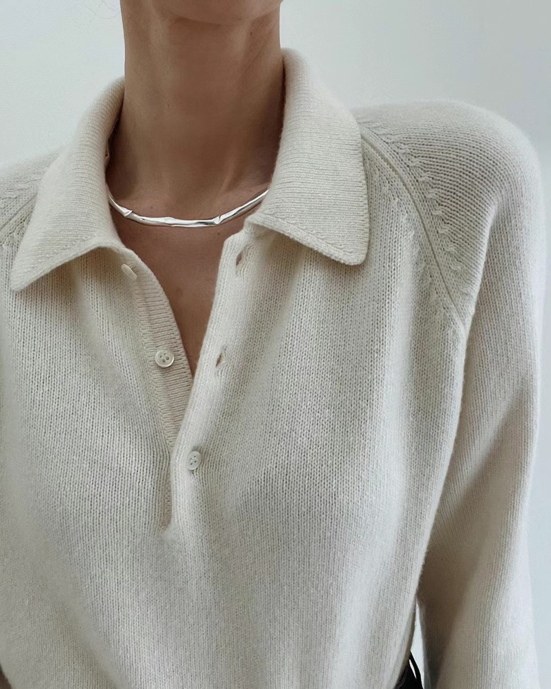 Sold out 12PO No.7 Minimalist | Merino + Cashmere Polo neck sweater