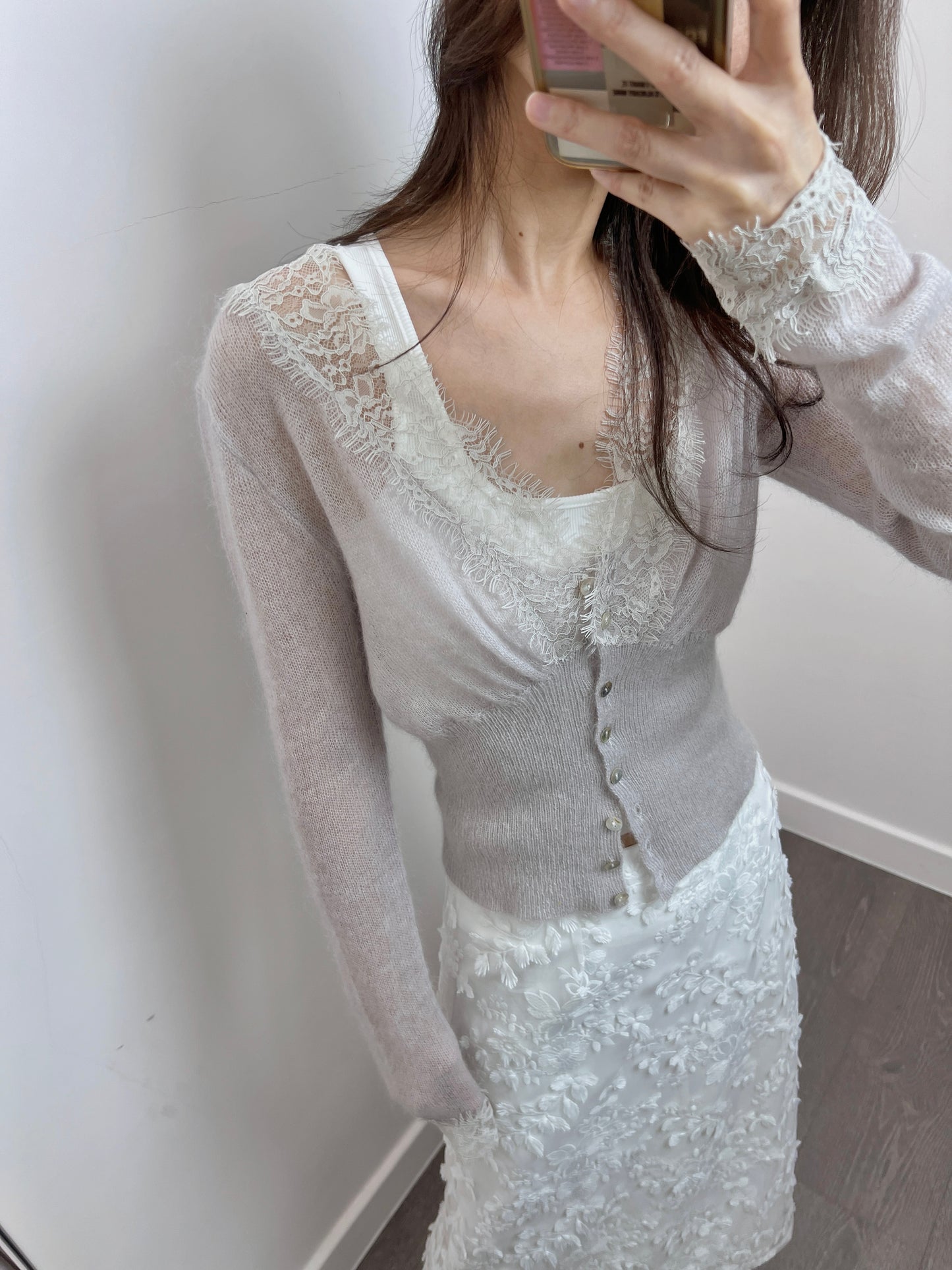 11 PO| 1124095 Lace Cardigan