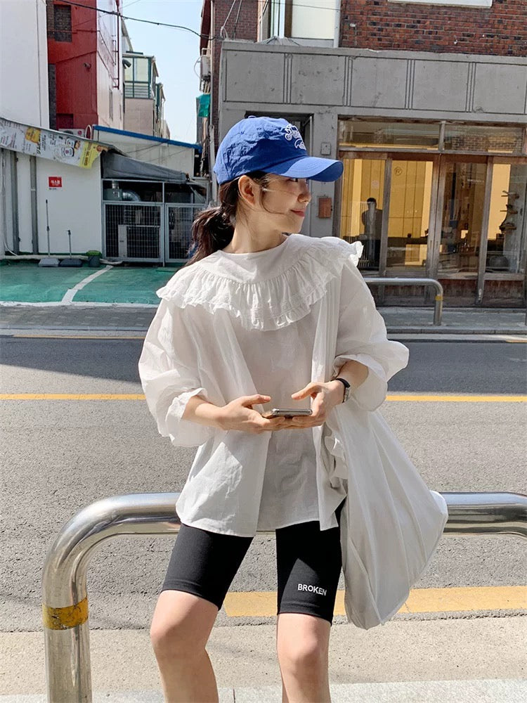 PreAW 孔孝真style ｜0824AW06 Ruffled blouse