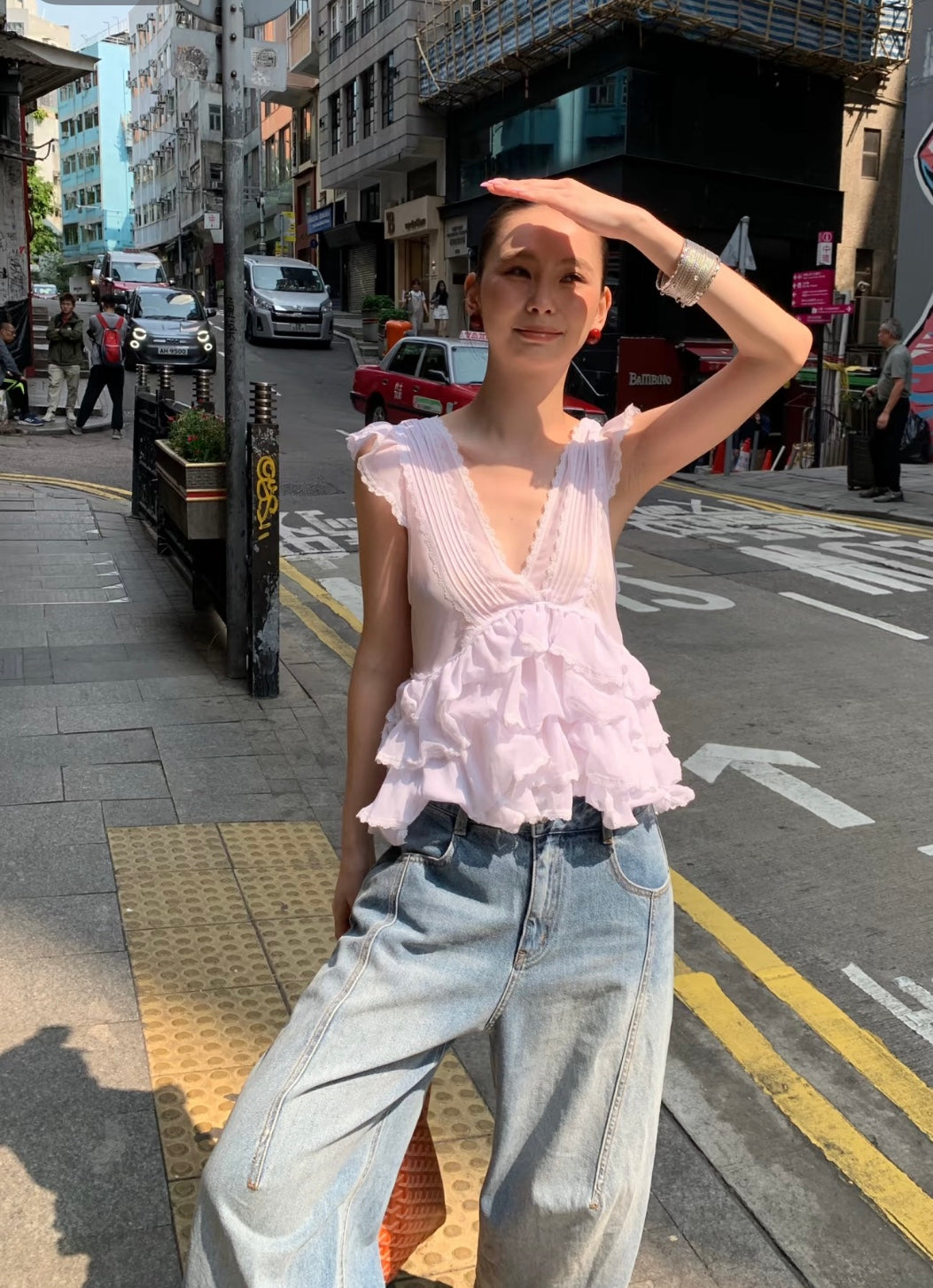 5PO
  超級熱賣款|0525086 美感飄逸Ruffles top