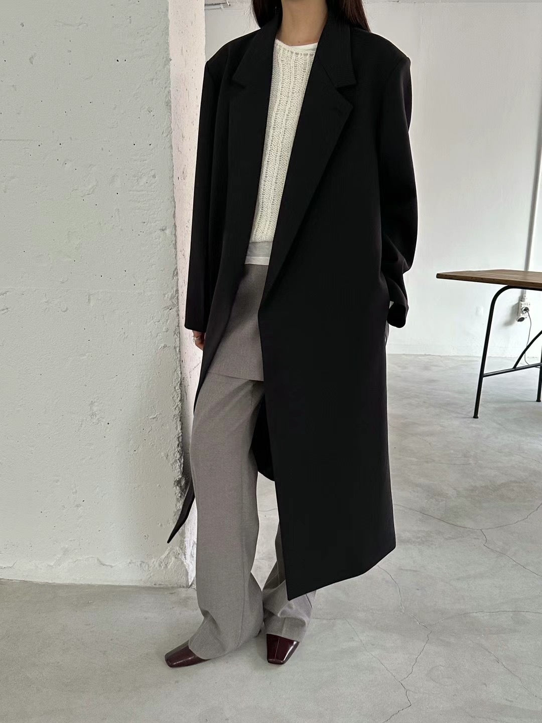 PreAW Classy｜0824AW11 長版西裝外套 (連布帶）