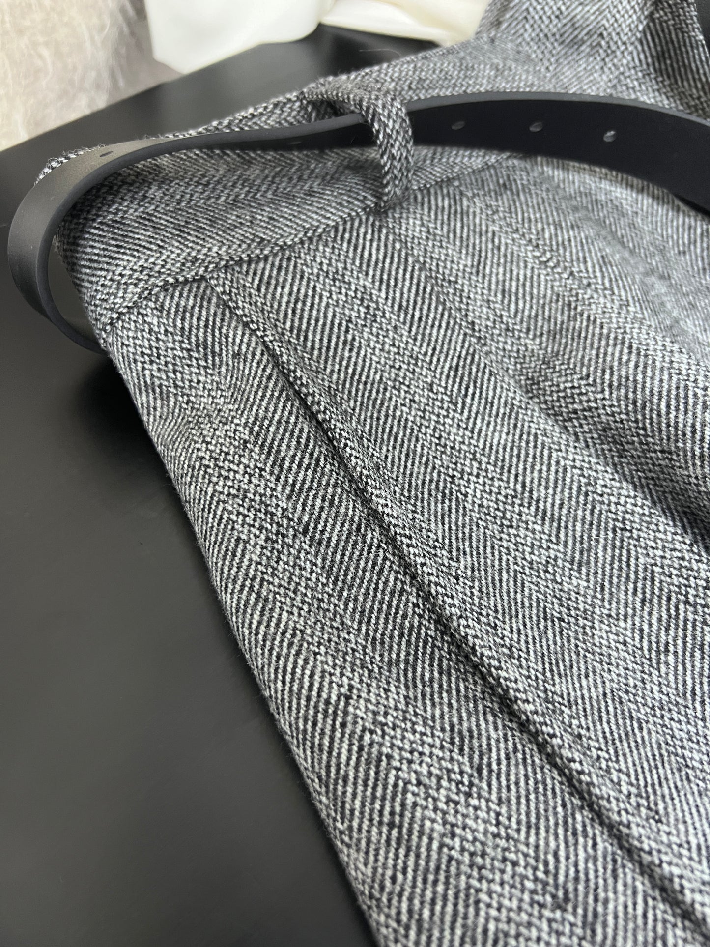 12PO 0120250241 herringbone wool pants