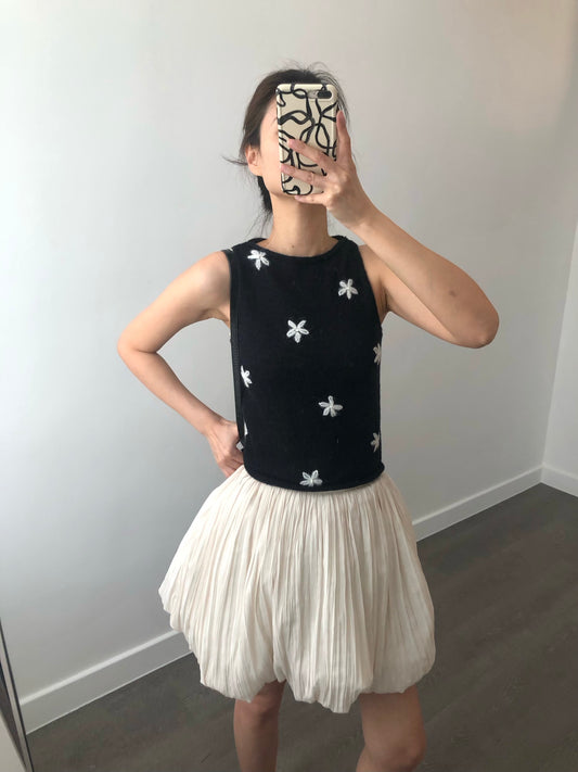 Sold out 4PO No.6 毛線花朵針織背心