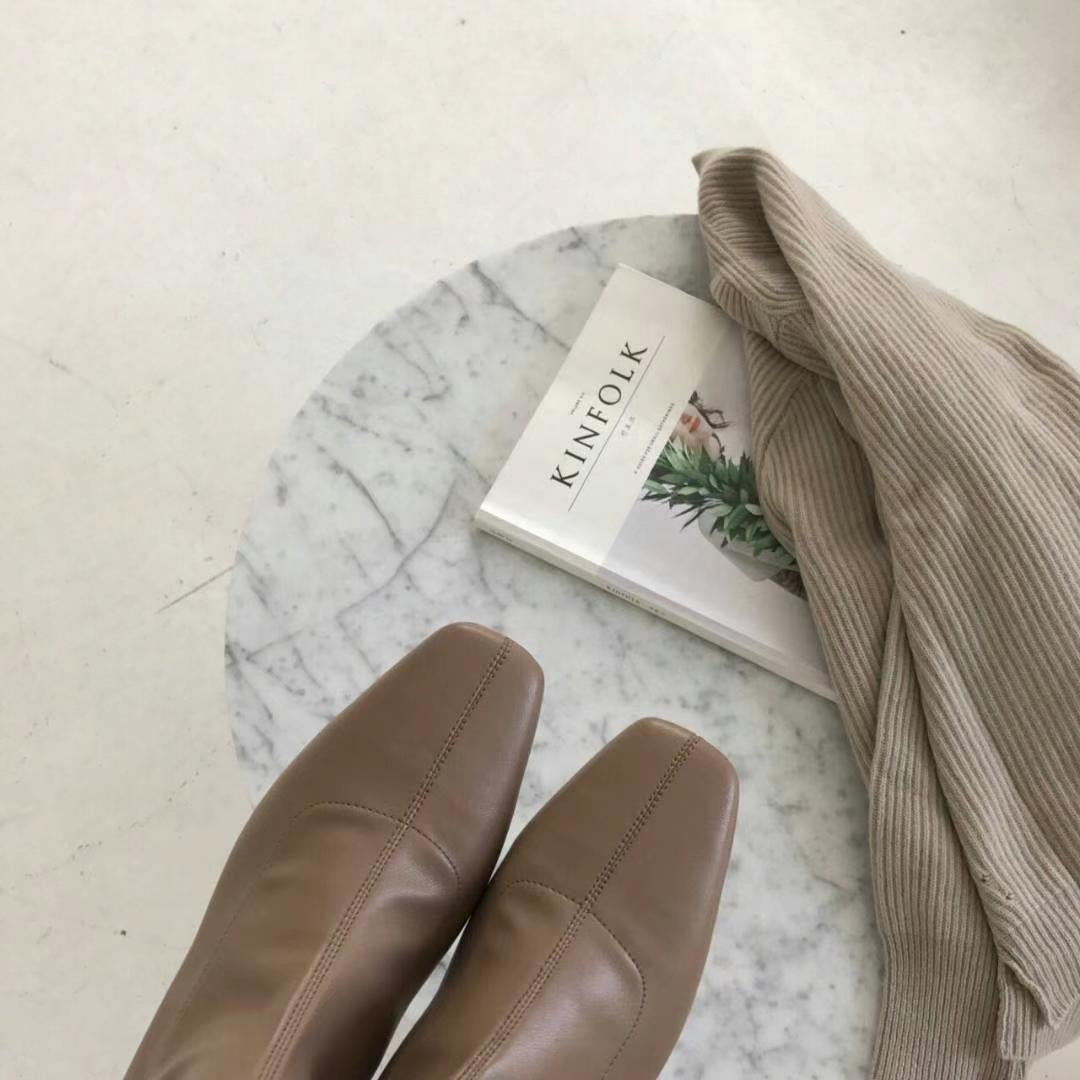 Sold out ✖️51 韓國熱賣經典款｜真皮（牛皮）貼腳型小短靴 / 5cm , 3cm