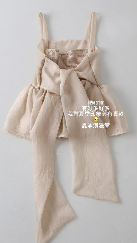 6PO 出片系列｜0625099 美背綁帶吊帶top