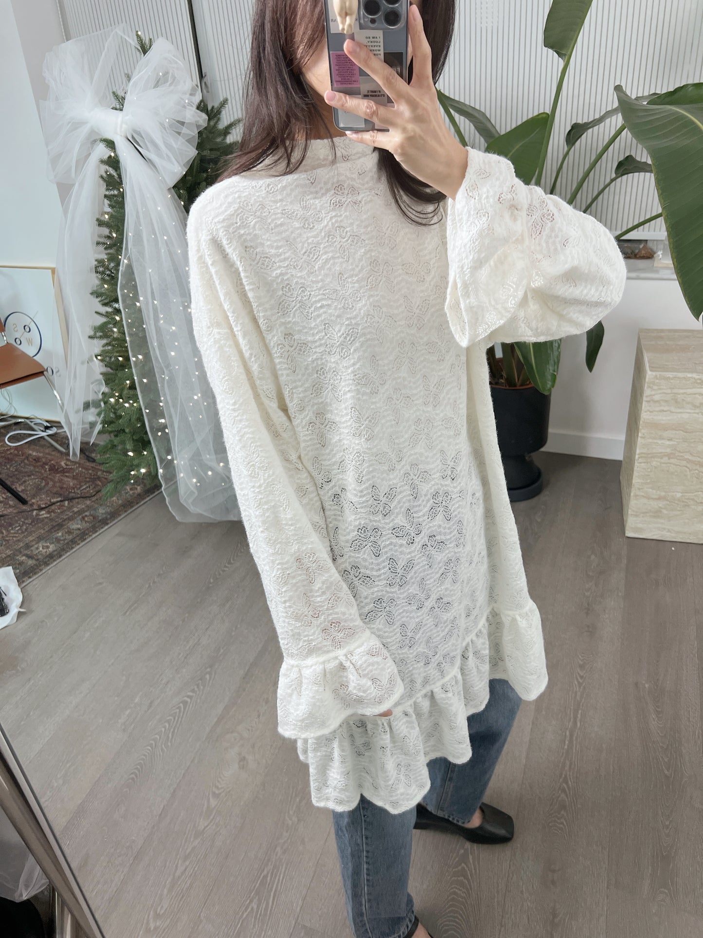 JanPO New Year’s Capsule  |  0125013 Ruffled lace dress (無內裡布）
