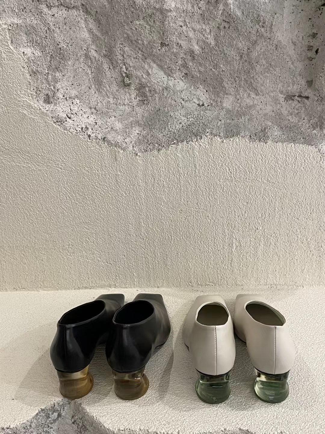 3PO | SH0041 Minimal style square-toe pumps（ 小牛皮）