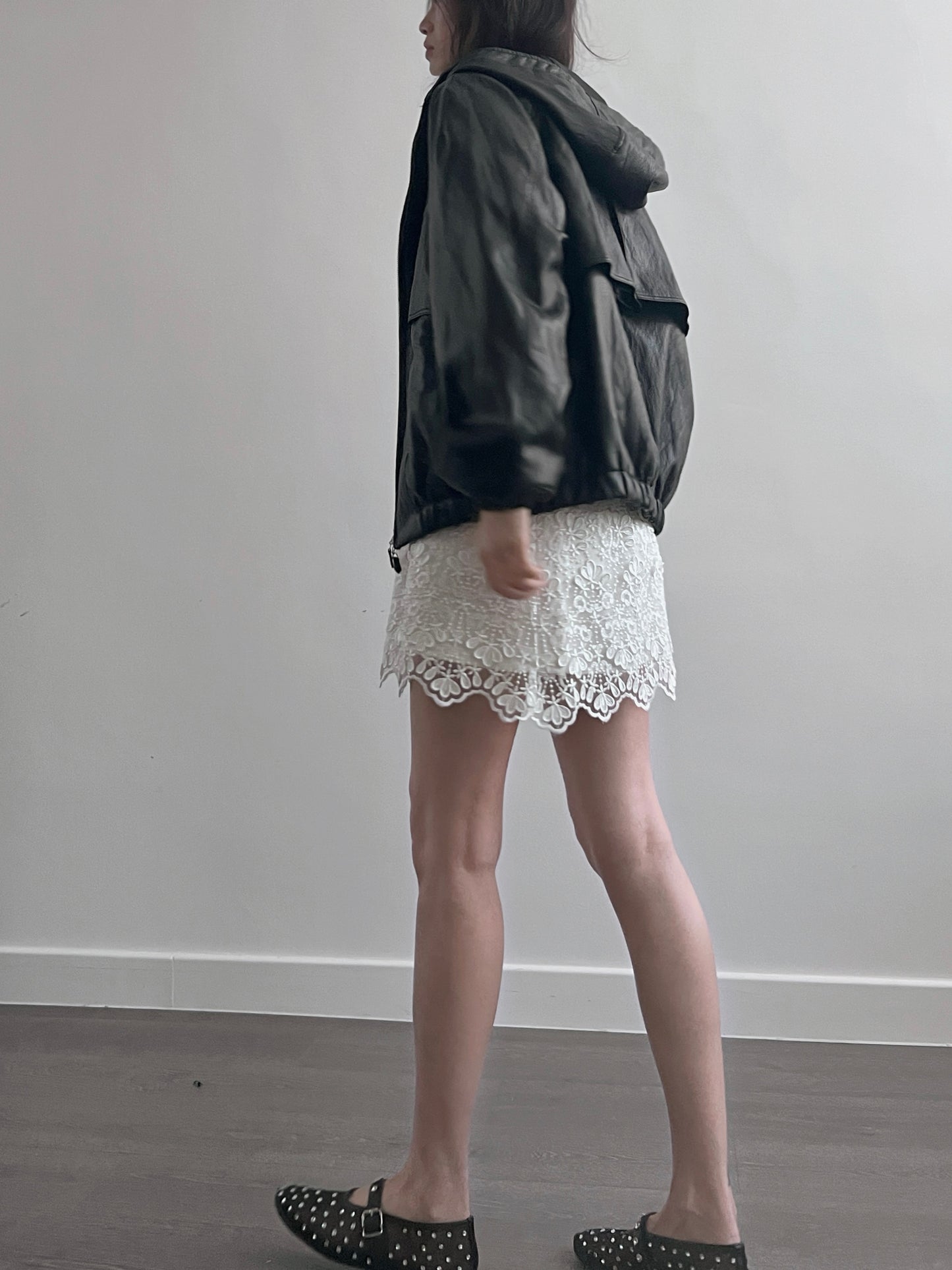 3 PO Hot pick｜0325032 3D花朵 lace skirt (長版短版）