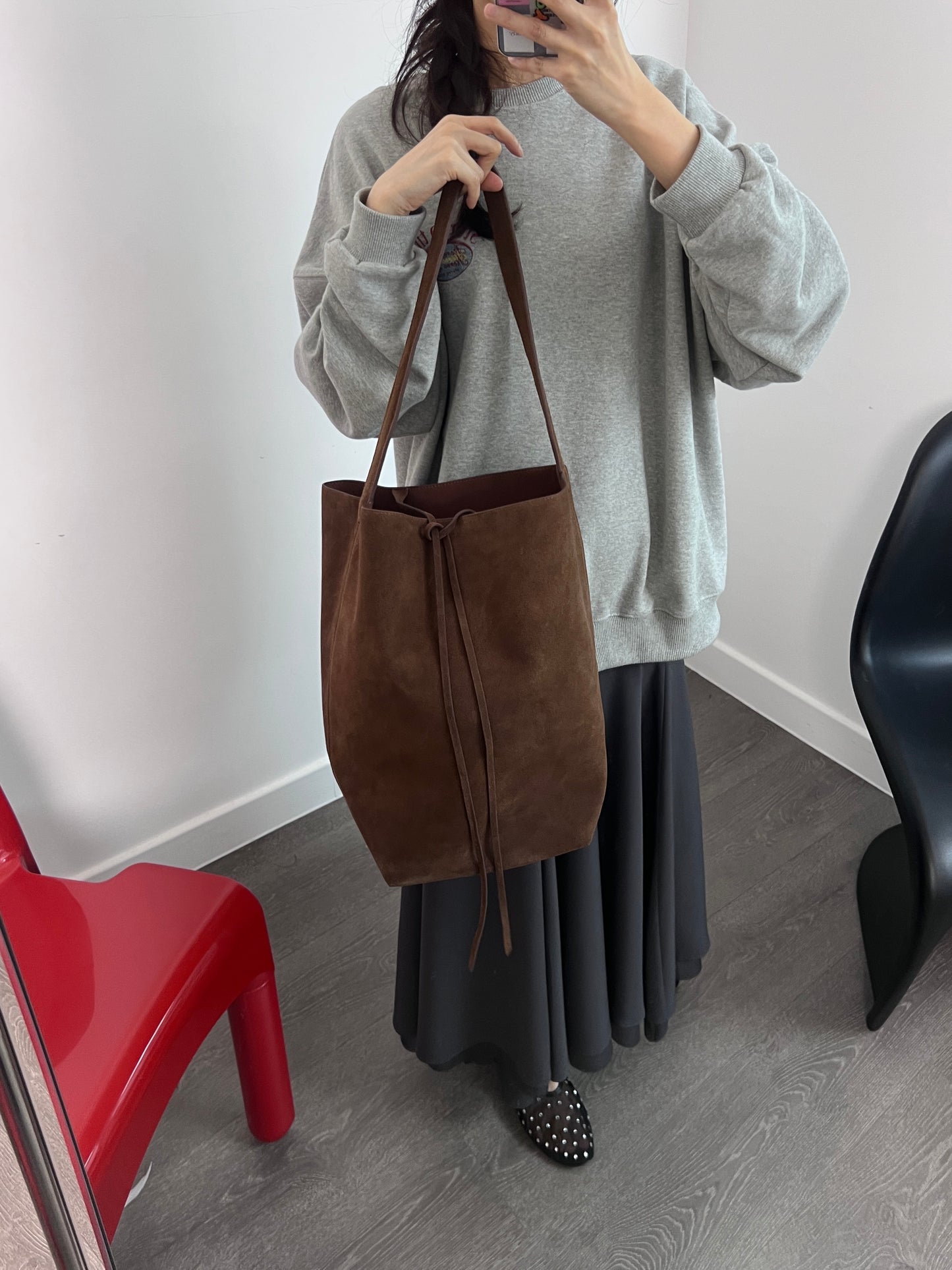 3PO|  BAG006  leather bucket bag