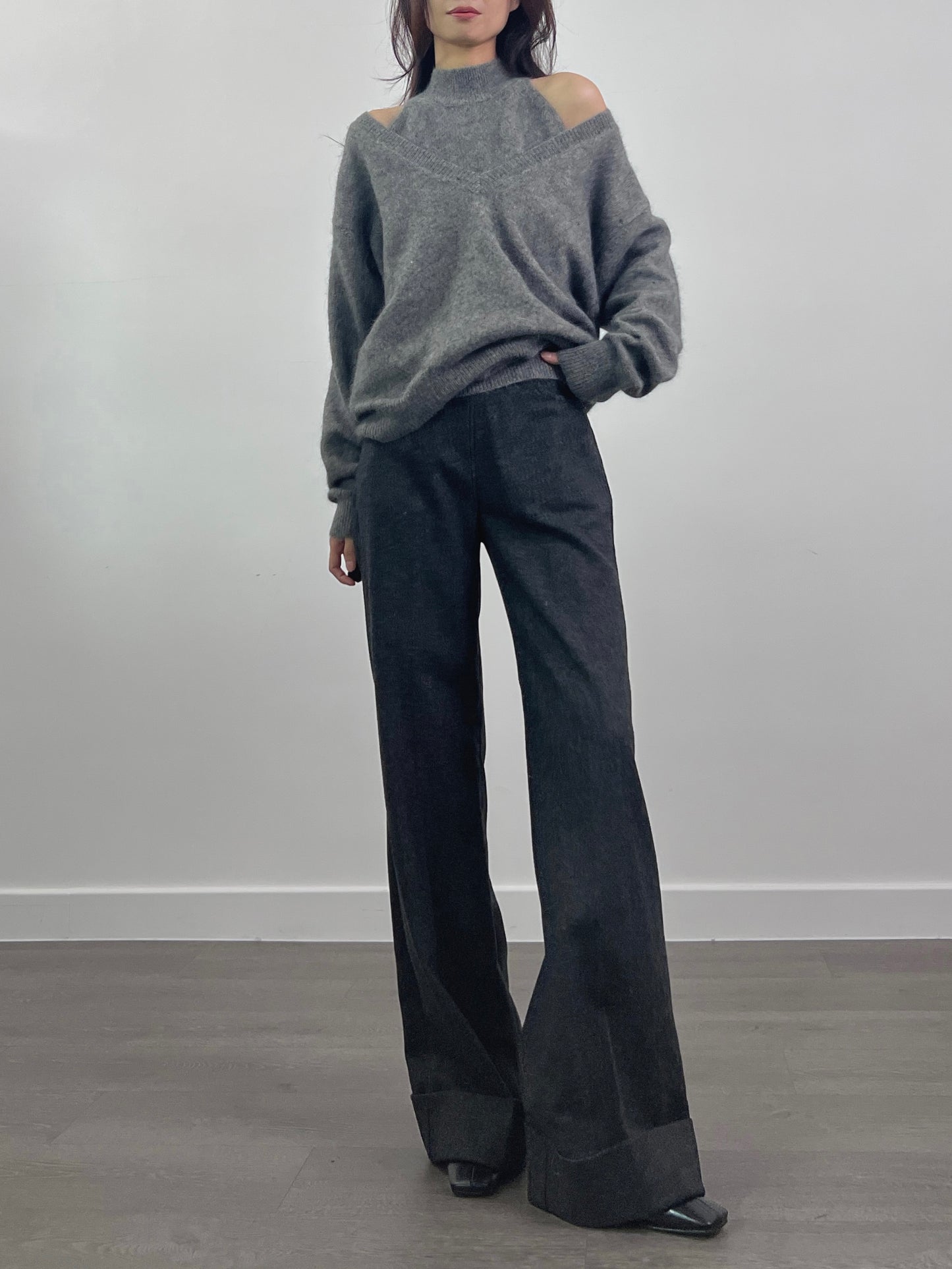 12PO 長腿神褲| 1224144 Herringbone cuffed trousers
