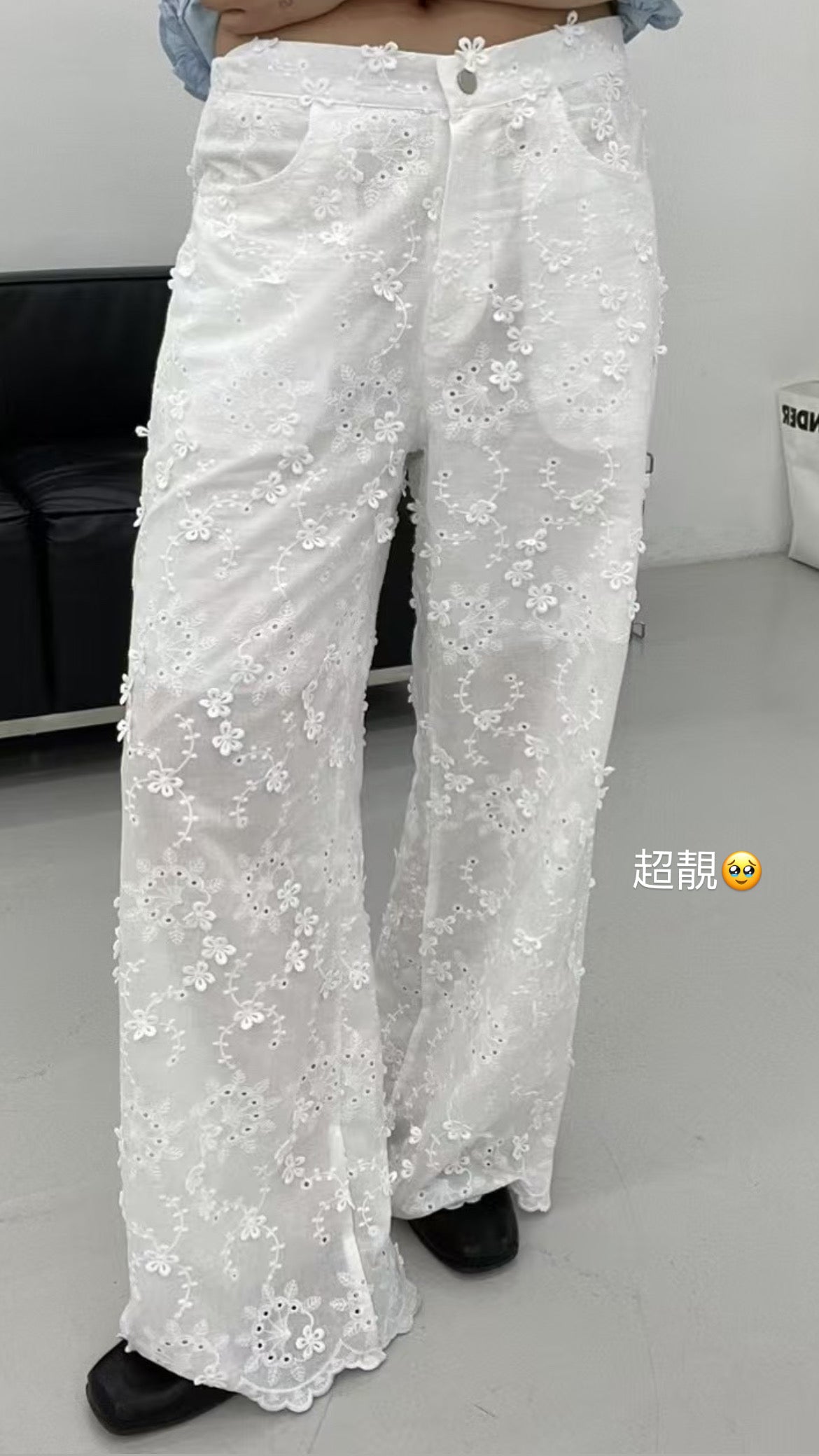 6PO 夏日浪漫🫧 | 06250115 立體花朵喱士長褲(中腰）