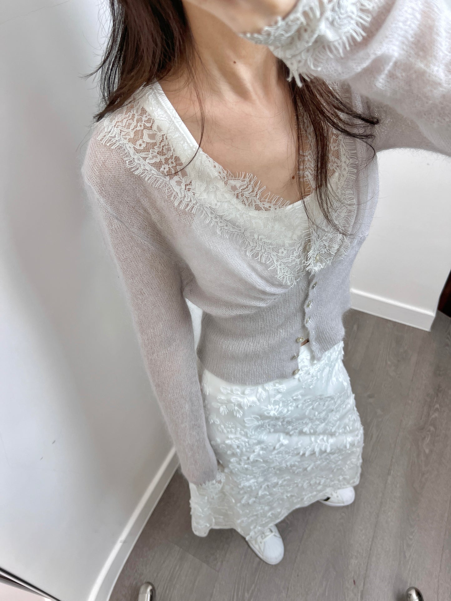 11 PO| 1124095 Lace Cardigan