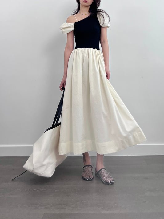 5PO 夏季打卡裙系列|0525083 One shoulder Puff sleeve dress