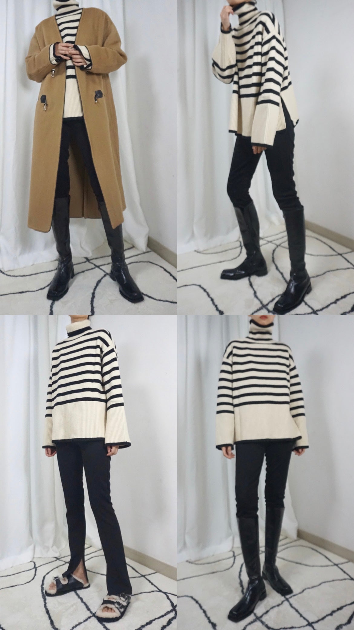 Sold out 1月PO No.24  高質系列| 復活款北歐風條子冷衫