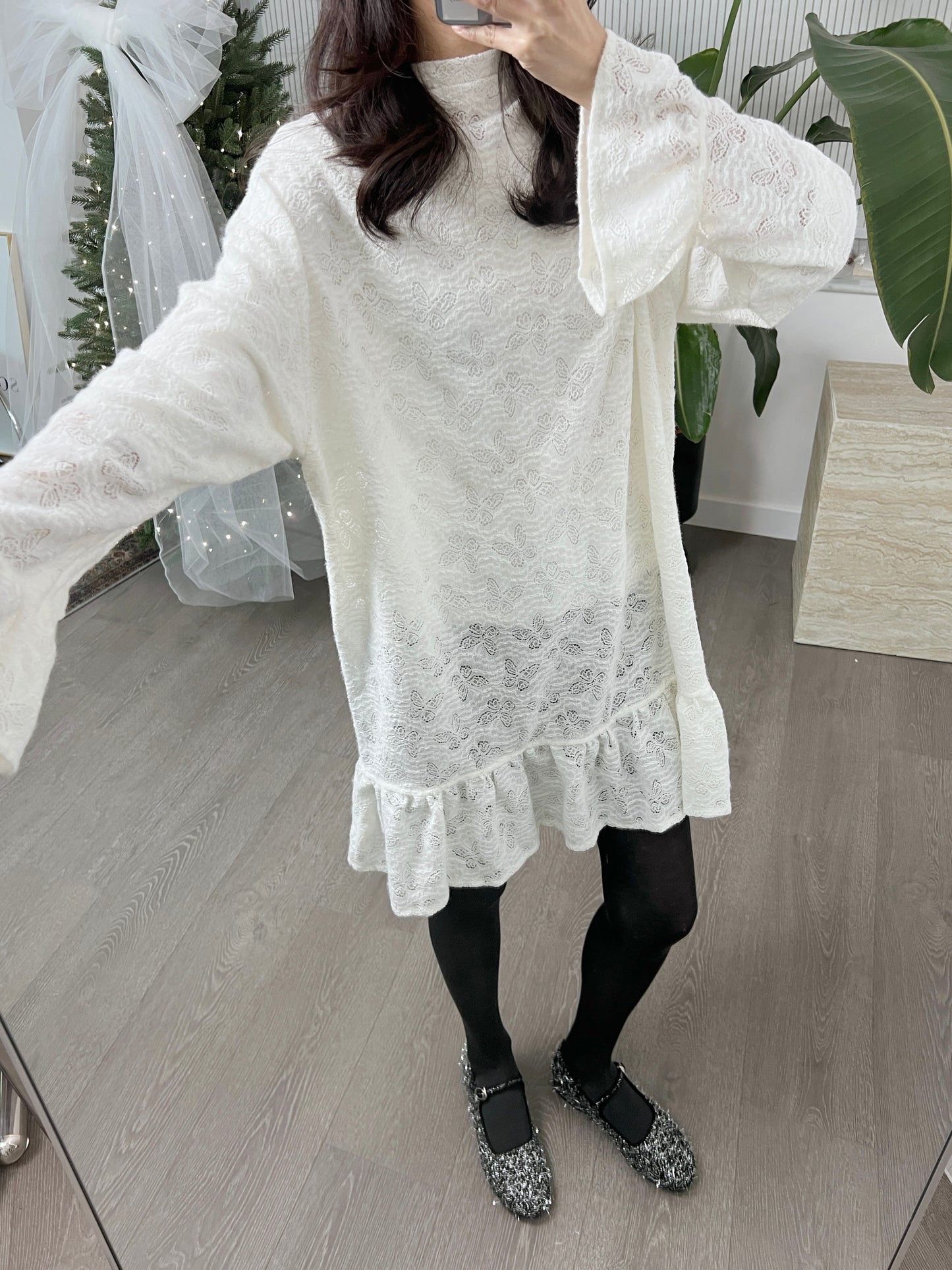JanPO New Year’s Capsule  |  0125013 Ruffled lace dress (無內裡布）