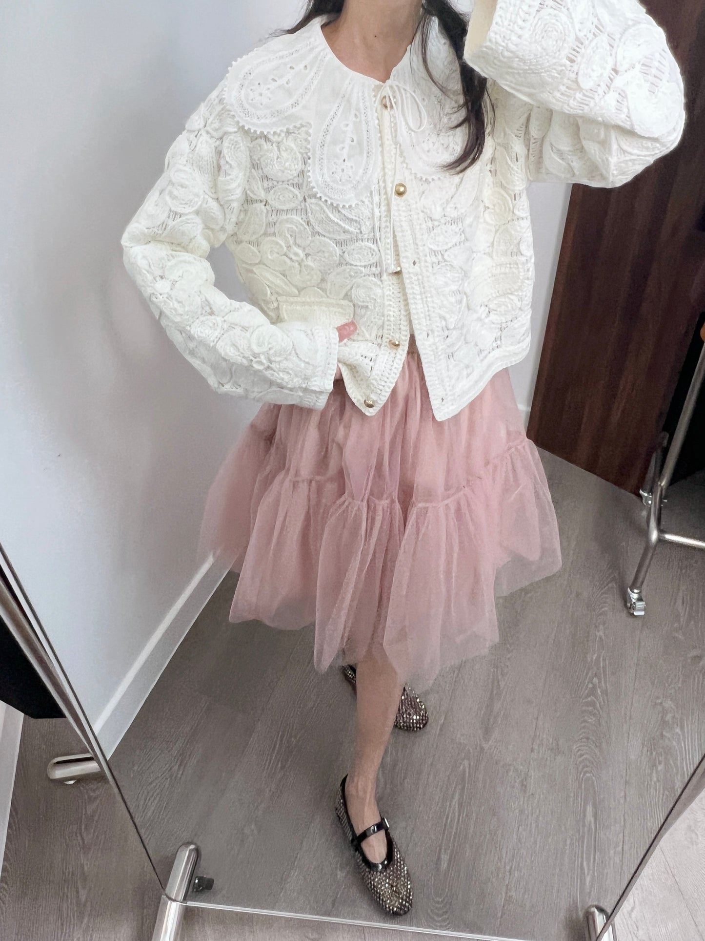 2PO Boho chic |  0225019 通花針織cardigan
