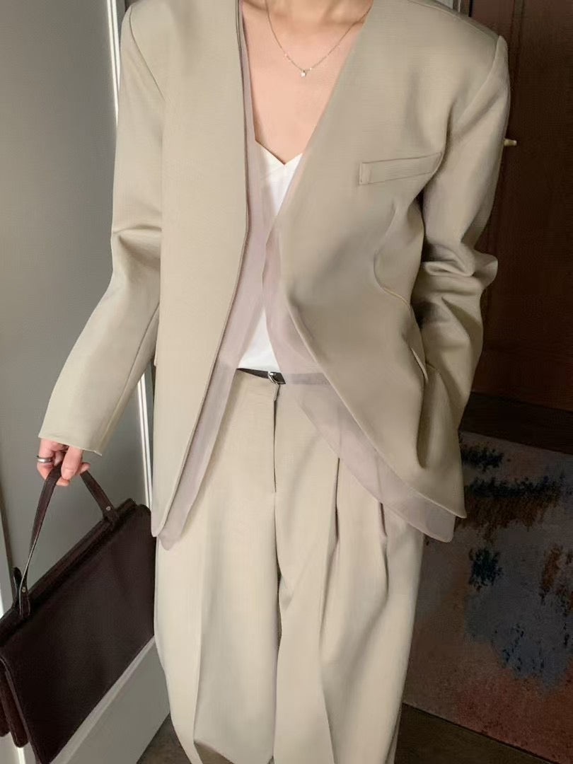 3 PO Hot pick｜0325031 Sheer Trim jacket set