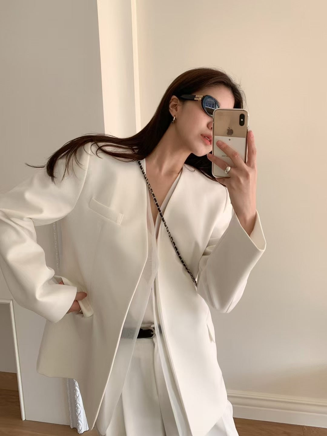 3 PO Hot pick｜0325031 Sheer Trim jacket set
