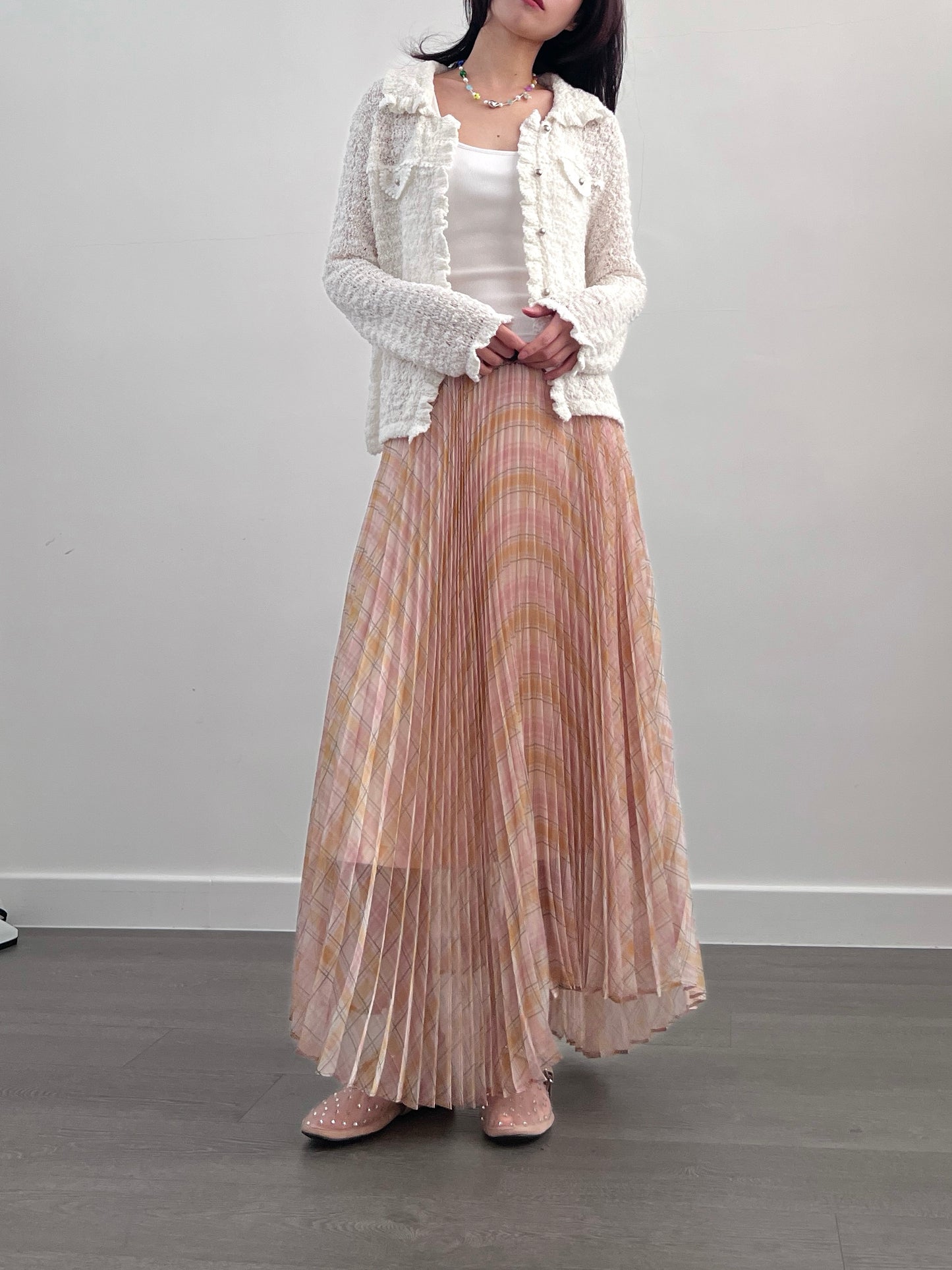 4PO ｜0425066 Spring Aesthetic/Crochet-knit top