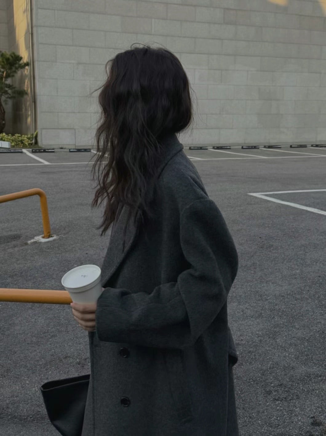 11月PO 24FW流行｜ 1124126 Double breasted Merino wool coat