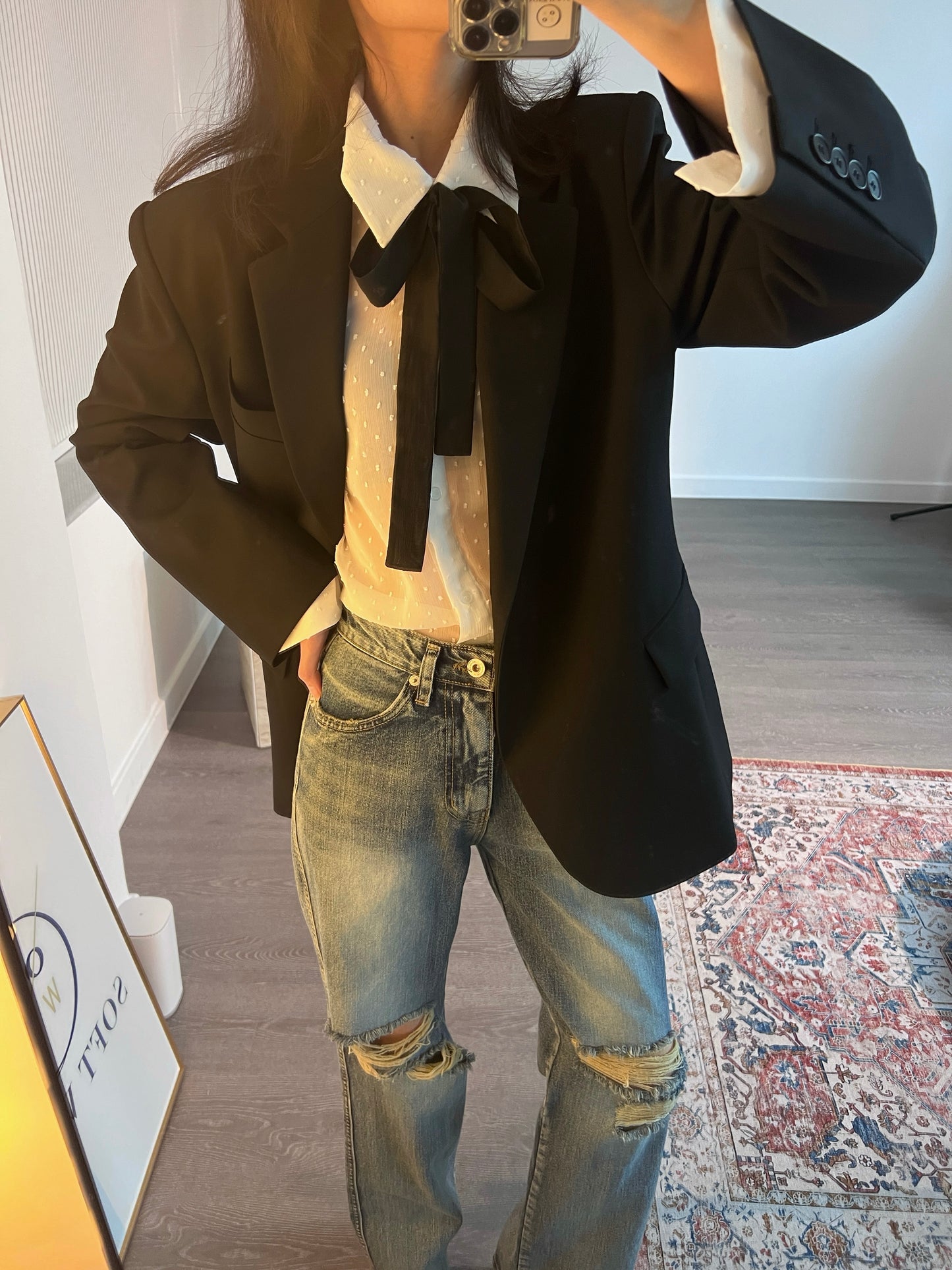 Sold out 24 Spring Calssy See through shirt ( with tie)