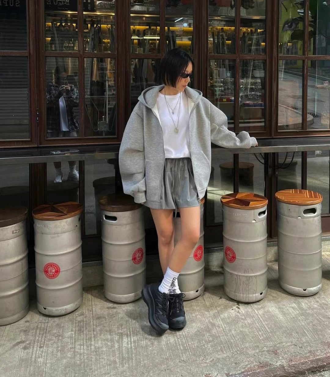 4PO ｜0425063 自留款/雙拉鏈挺身 Boyfriend Hoodie