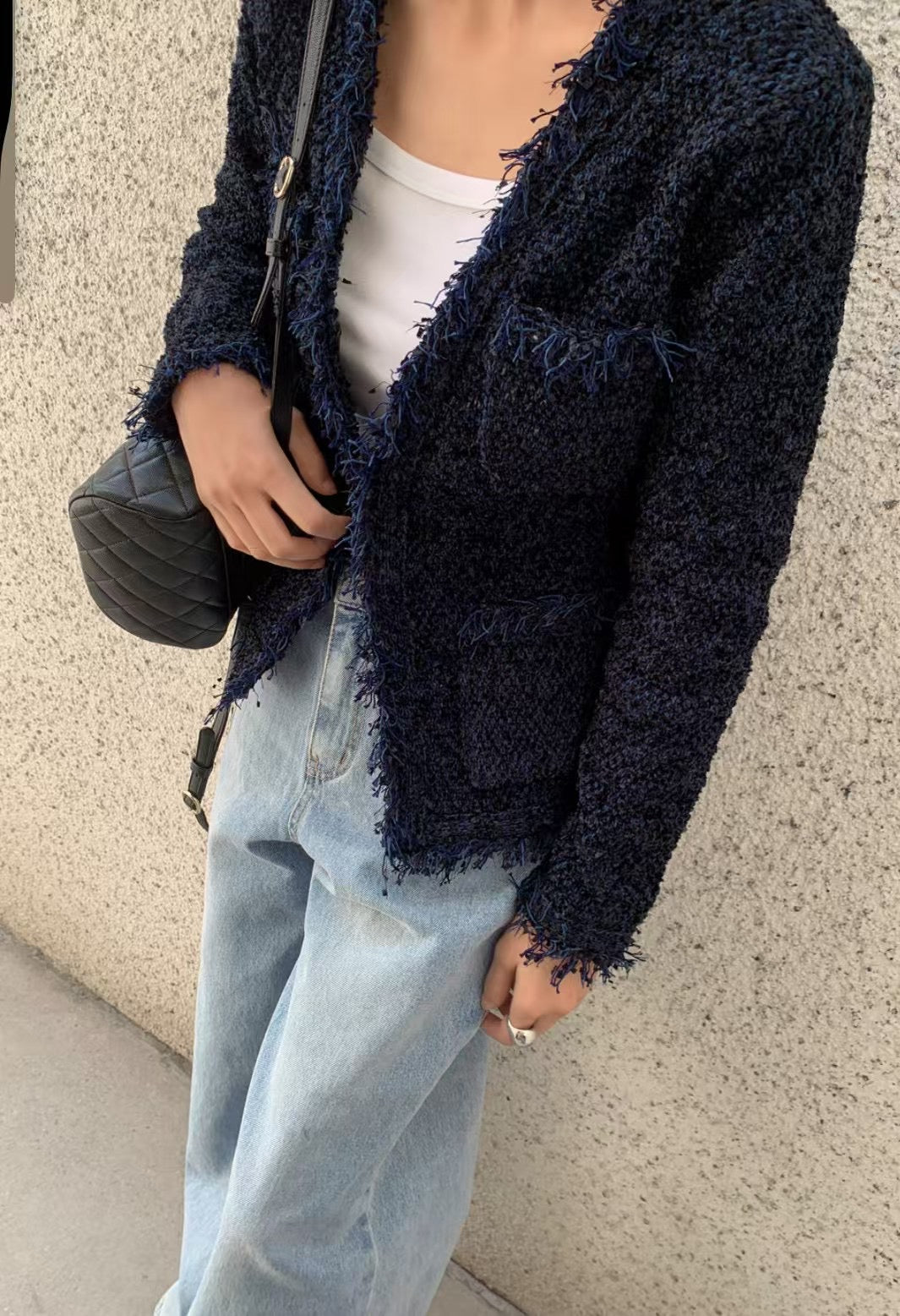 3 PO 推介自留款｜0325038 Tweed花尼修腰Cardigan