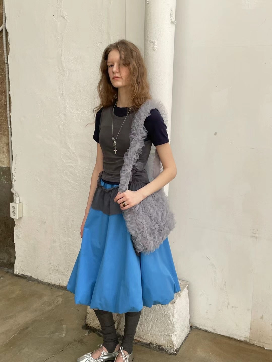 2PO 流行款|  0225026 Balloon midi skirt