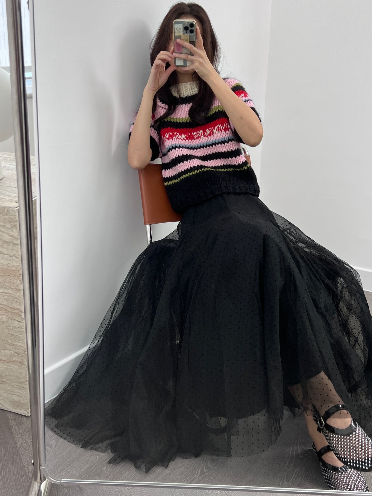 2 No.2 Alice tulle midi skirt