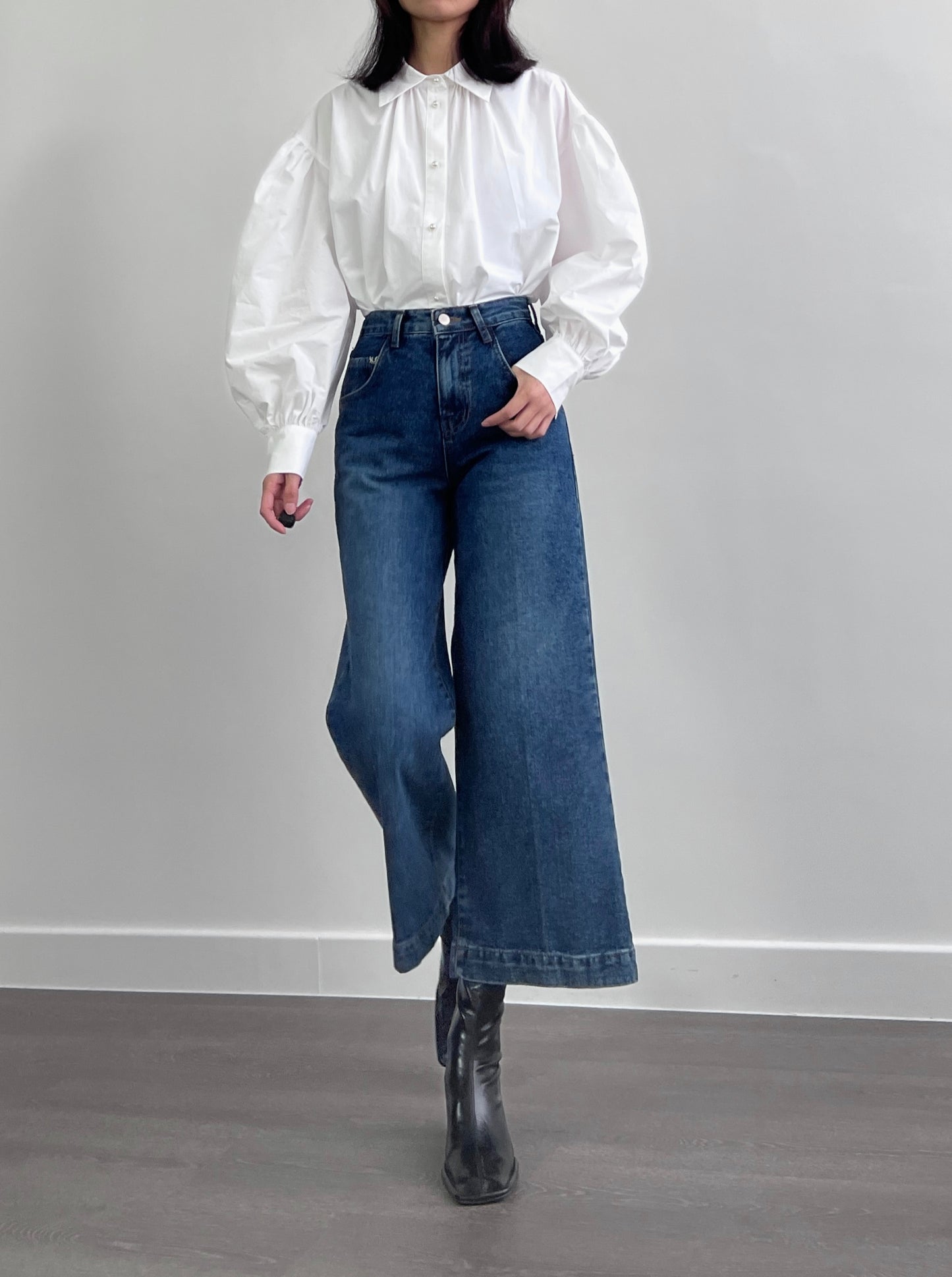 Sold out 1月PO No.7 梨型友好款｜8分超高腰直筒牛仔褲