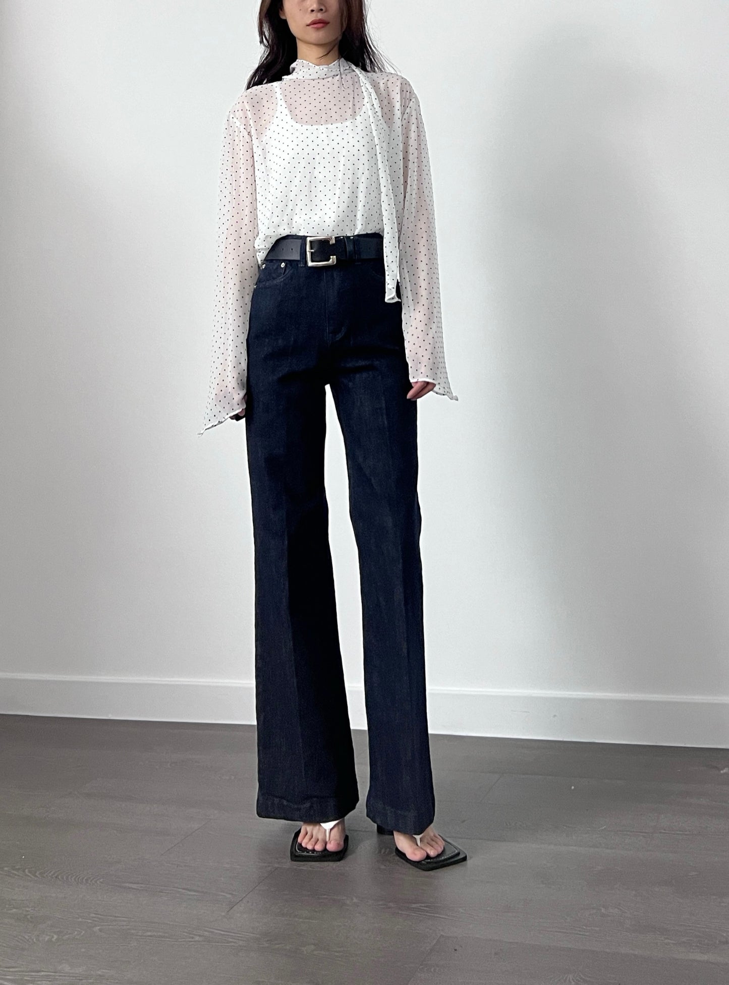 Sold out 4PO No.12 自留款｜小飛飛袖 Tie neck blouse