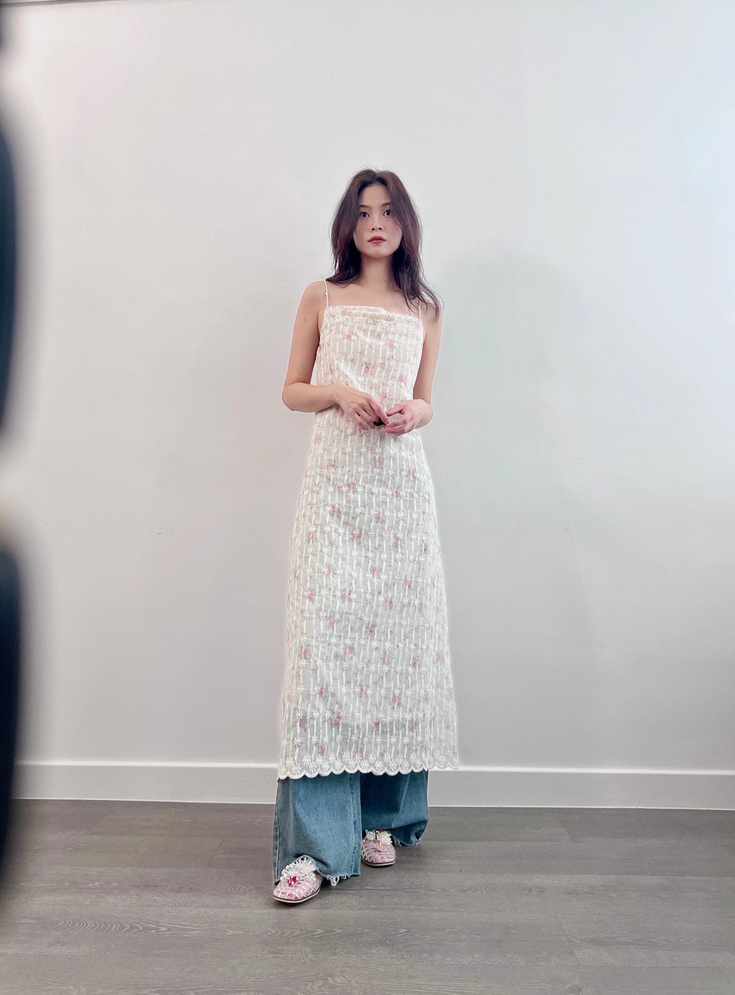 6PO 自留款｜06250104  小碎花吊帶長裙