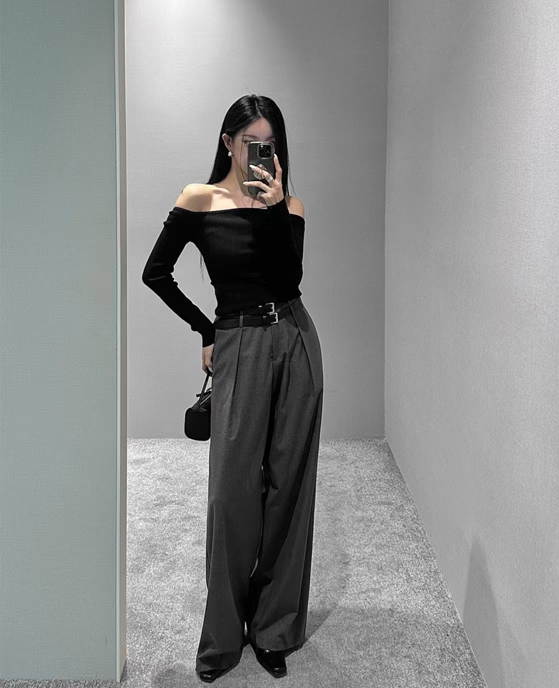 3 PO ｜0325048 Classy trousers ( with belts)