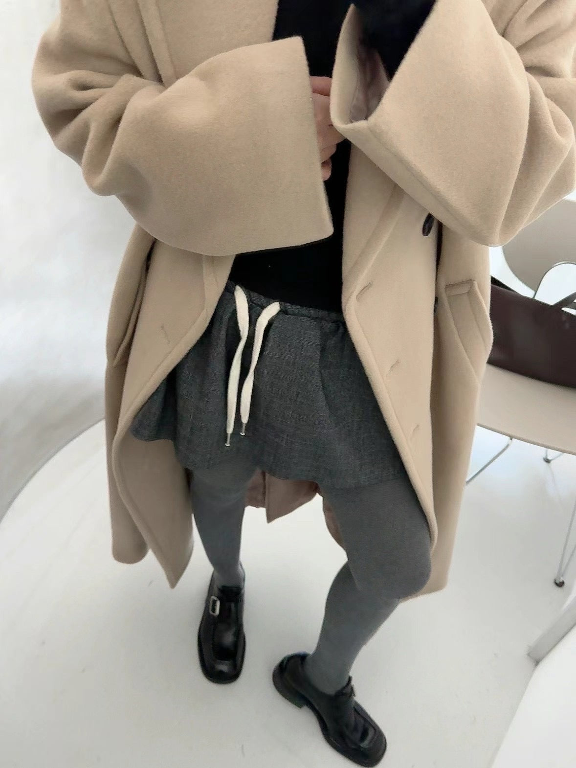 11月PO 24FW流行｜ 1124126 Double breasted Merino wool coat
