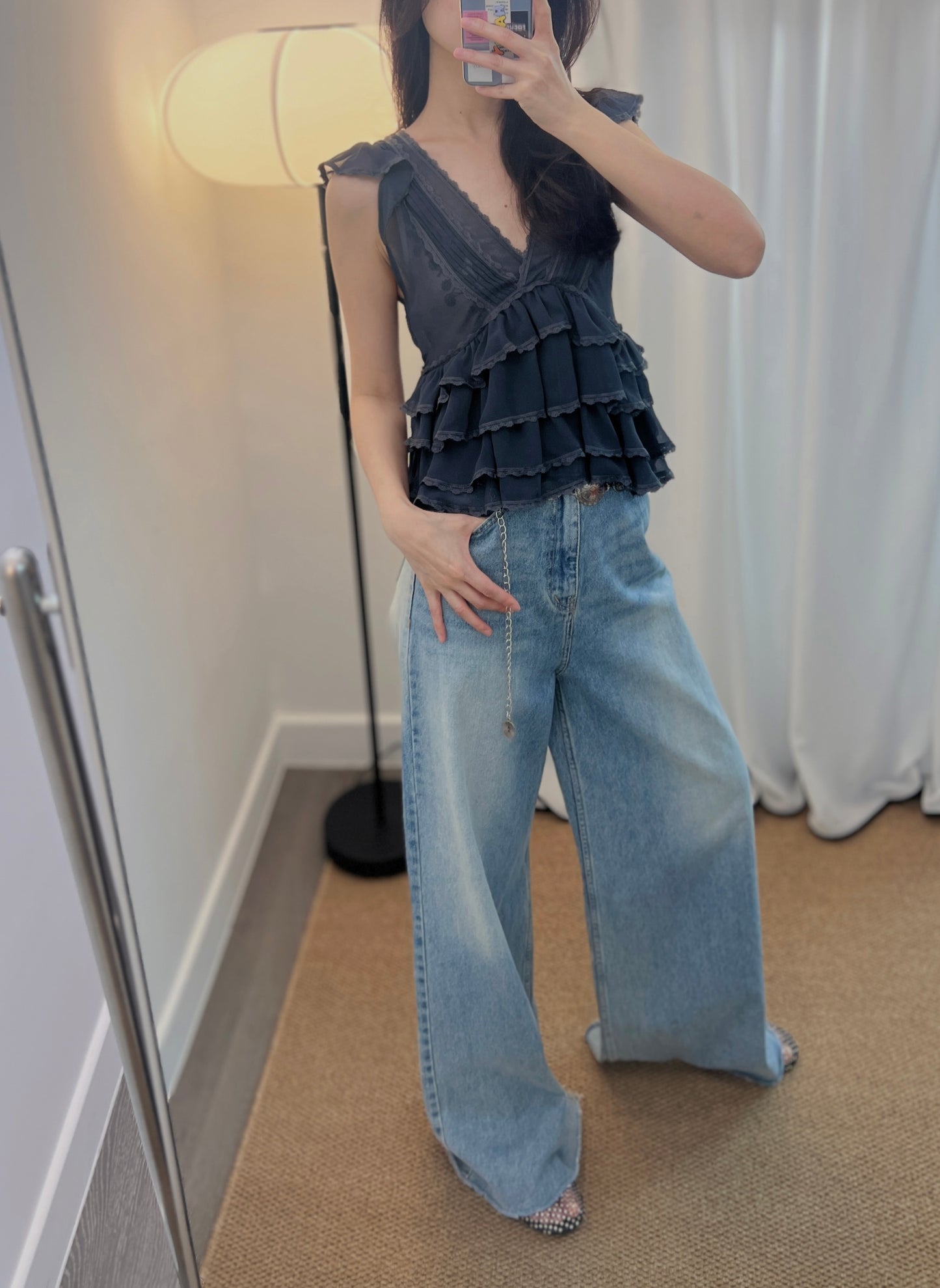 5PO
  超級熱賣款|0525086 美感飄逸Ruffles top