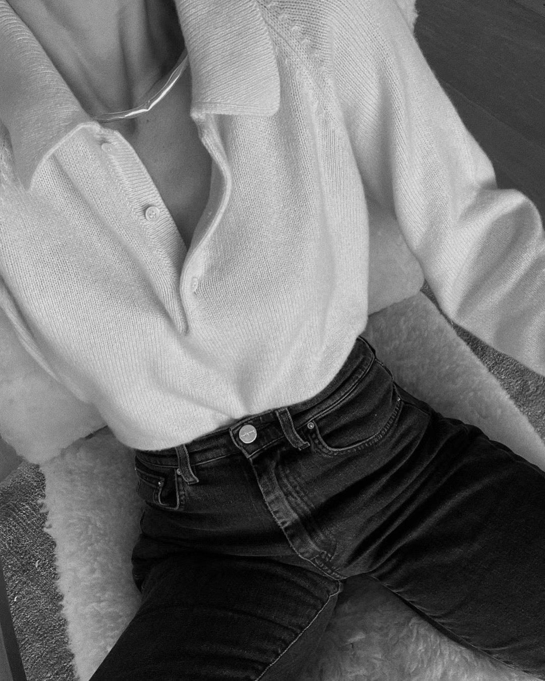 Sold out 12PO No.7 Minimalist | Merino + Cashmere Polo neck sweater