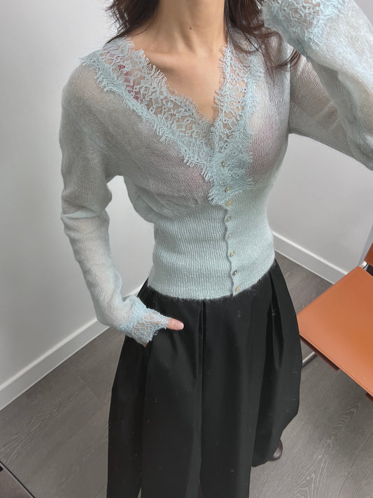 11 PO| 1124095 Lace Cardigan