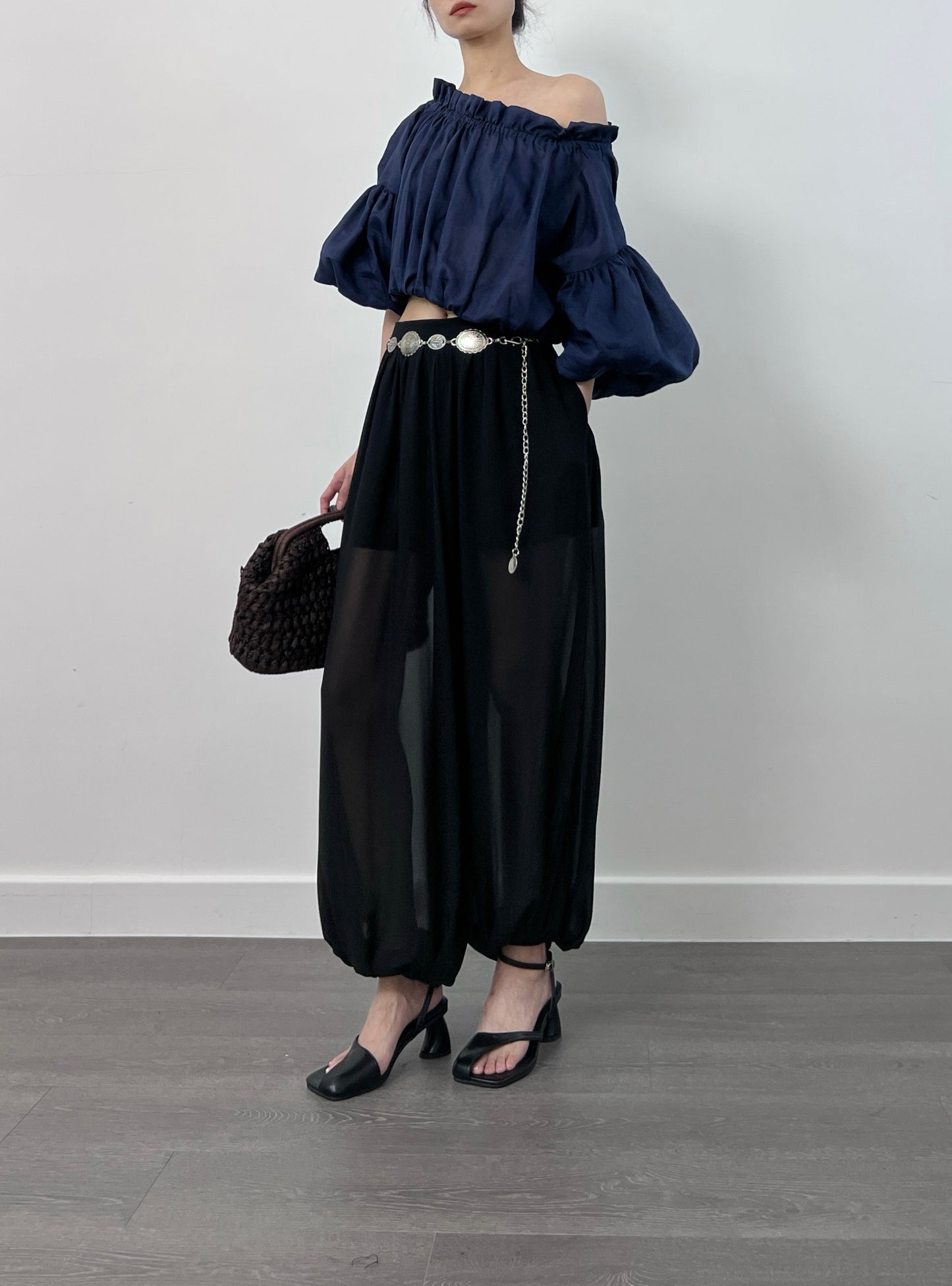 6PO 25Trend ｜06250111 Chiffon Aladdin pants