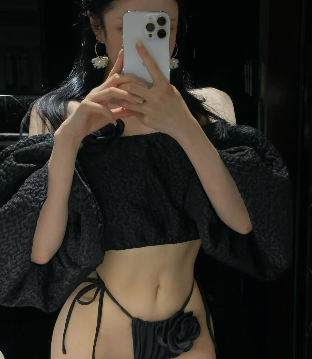 7PO 歐美大熱出片款 | 07250132 Puffy sleeve crop top