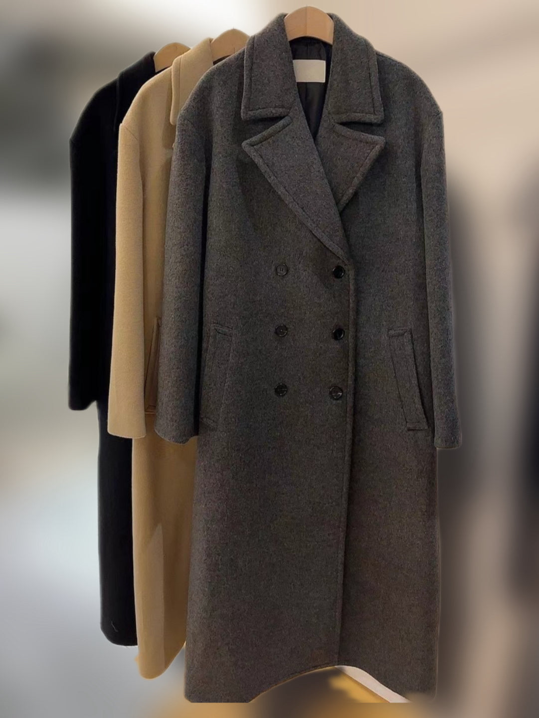 11月PO 24FW流行｜ 1124126 Double breasted Merino wool coat