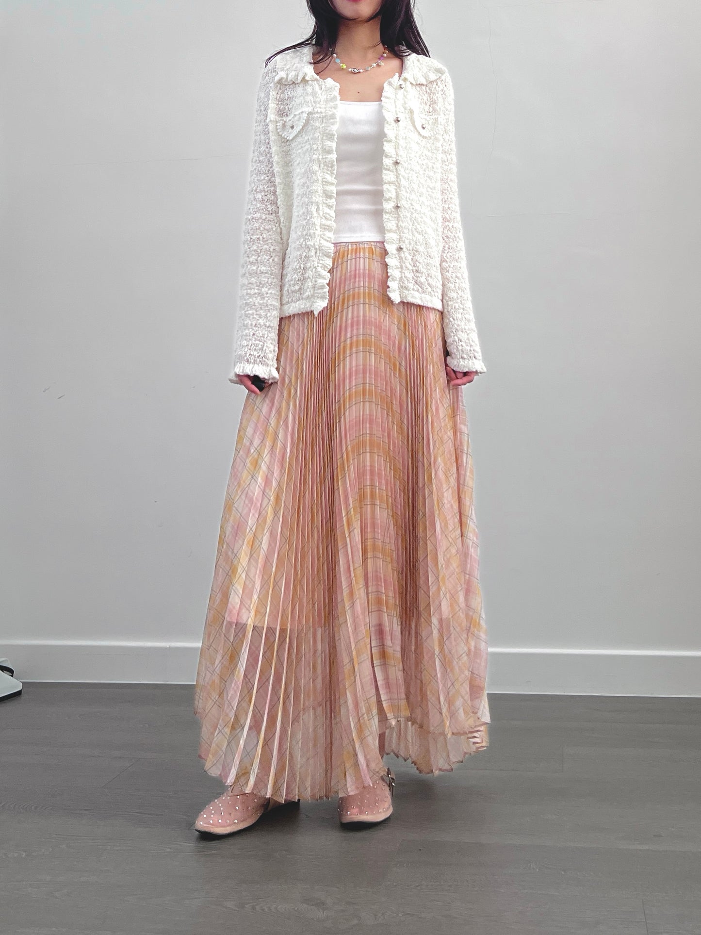 4PO ｜0425066 Spring Aesthetic/Crochet-knit top