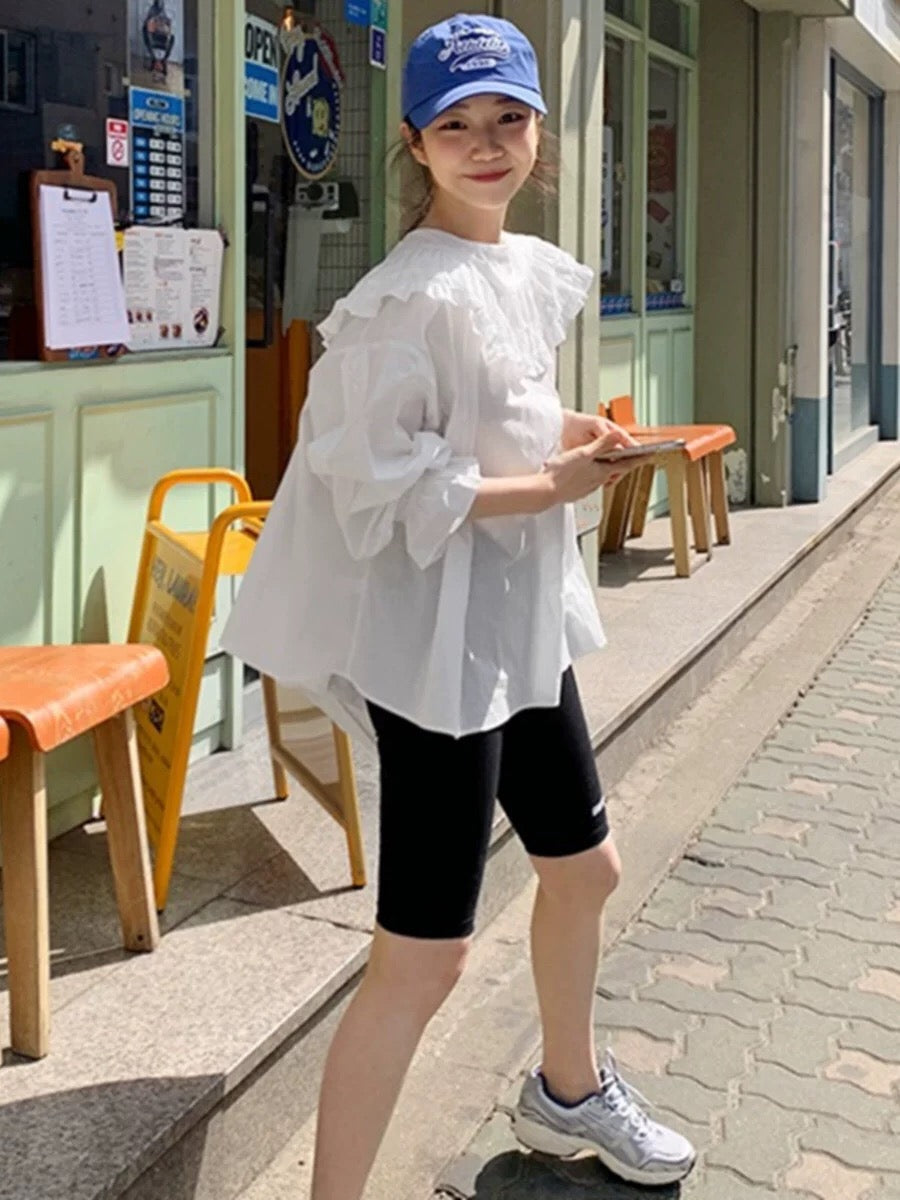 PreAW 孔孝真style ｜0824AW06 Ruffled blouse