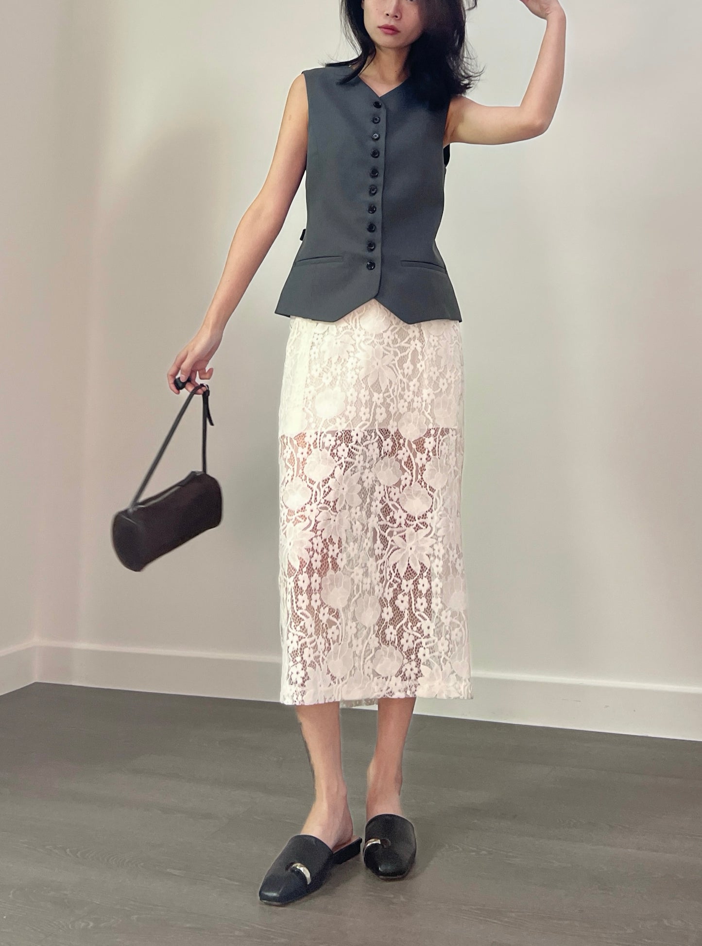 Sold out ✖️24 Spring Spring Romance ｜Floral lace pencil skirt