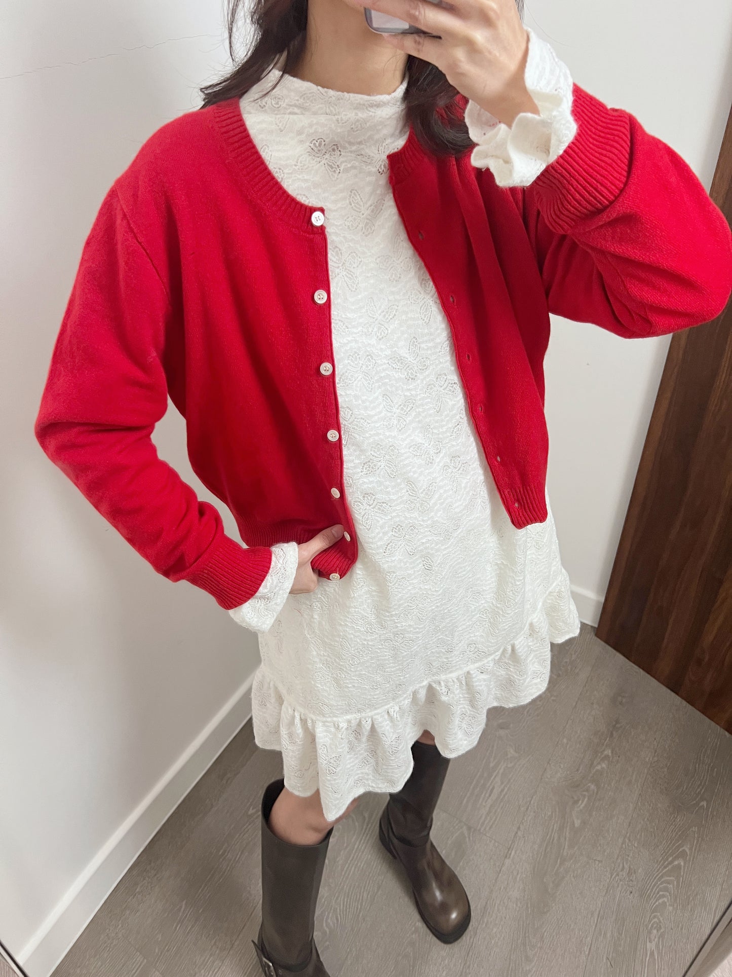 JanPO New Year’s Capsule  |  0125013 Ruffled lace dress (無內裡布）