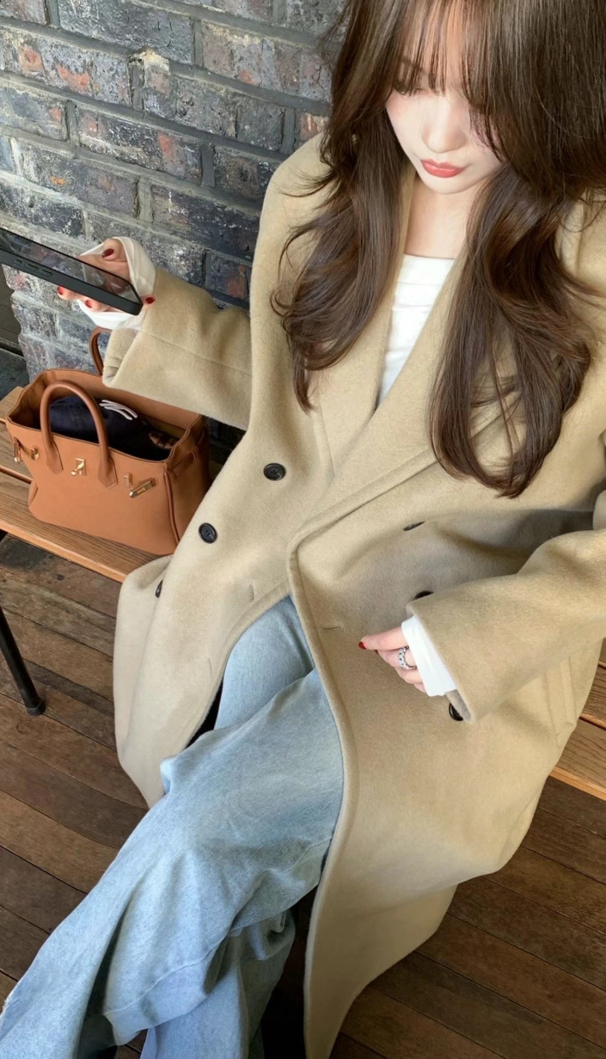 11月PO 24FW流行｜ 1124126 Double breasted Merino wool coat