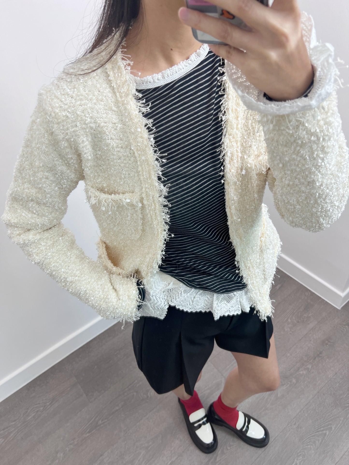 3 PO包色自留款｜0325042 喱士花邊Tee