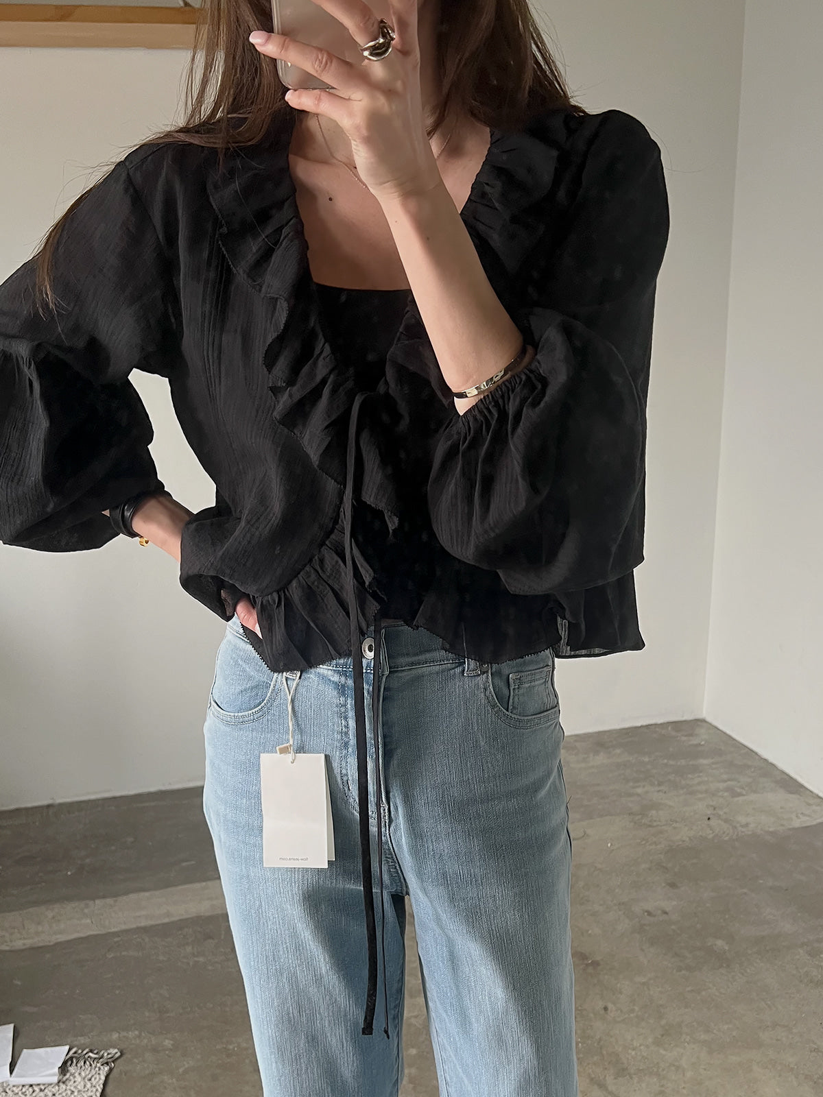 4PO ｜0425061 復活款漂亮遮手臂/Ruffled blouse