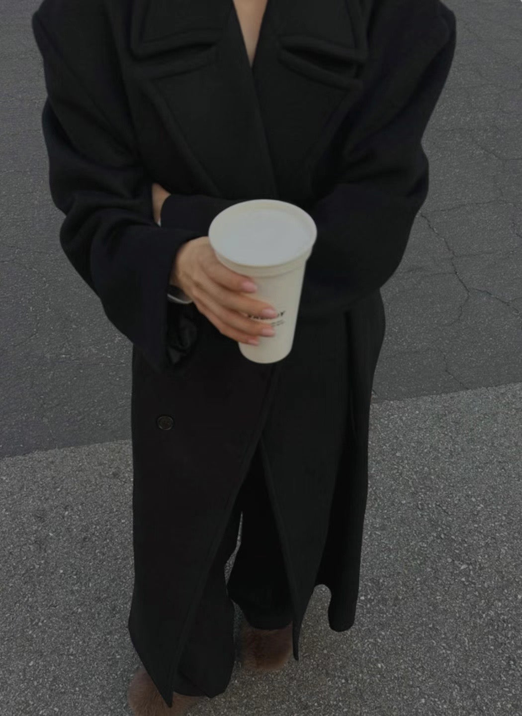 11月PO 24FW流行｜ 1124126 Double breasted Merino wool coat